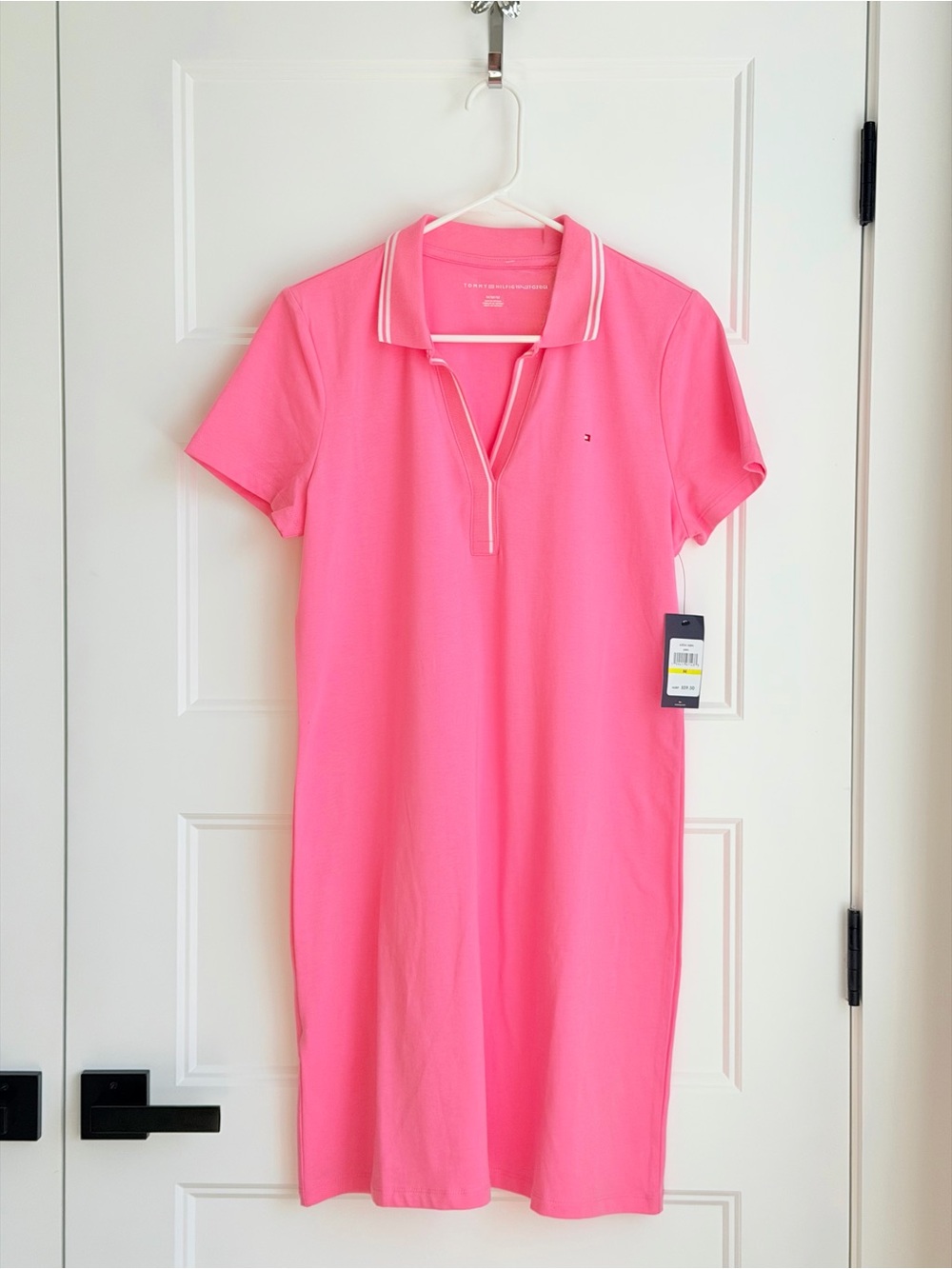 Tommy Hilfiger Hot Pink Polo Dress with Contrast Trim